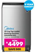 Midea 10.5Kg Top Loader Washing Machine MA200W105
