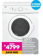 Defy 5Kg Air Vented Tumble Dryer White DTD258