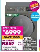 Defy 9Kg Front Loader Washing Machine DAW389