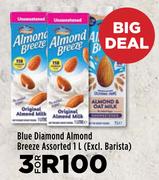 Blue Diamond Almond Breeze Assorted-For 3 x 1L