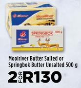 Mooiriver Butter Salted Or Springbok Butter Unsalted-For 2 x 500g
