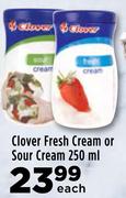 Clover Fresh Cream Or Sour Cream-250ml Each