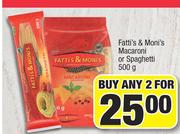 Fatti's & Moni's Macaroni Or Spaghetti-For Any 2 x 500g