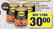 Koo Baked Beans In Tomato Sauce-For 3 x 410g