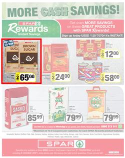 SPAR EASTERN CAPE (21 September - 3 October 2021) Valid In | Amahlathi, Bedford, Buffalo Flats, Cala, Centane, Hankey, Idutywa, Indwe, Kwa-Fetting, Komga, Lady Frere, Nemato, Ugie, Peddie, page 8