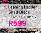 Leaning Ladder Shelf Black
