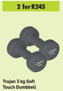Trojan 3 Kg Soft Touch Dumbbell-For 2