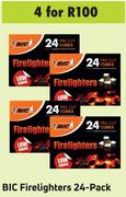 BIC Firelighters 24 Pack- For 4