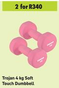 Trojan 4 Kg Soft Touch Dumbbell-For 2