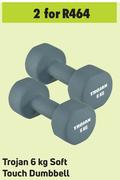Trojan 6 Kg Soft Touch Dumbbell-For 2