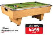 Shoot Vegas Wood Top Pool Table-Each
