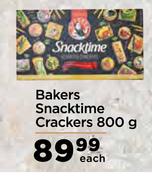 Bakers Snacktime Crackers-800g Each