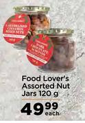 Food Lover's Assorted Nut Jars-120g Each