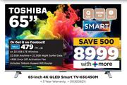 Toshiba 65" 4K QLED Smart TV 65C450M-On M22.5GB LTE Wireless