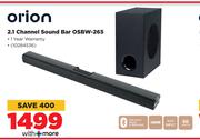 Orion 2.1 Channel Sound Bar OSBW-265