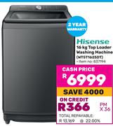 Hisense 16Kg Top Loader Washing Machine WT5T1625DT