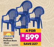 Gold sun Elegance Medium Back Chair-For 4