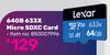 Lexar 64GB 633X Micro SDXC Card