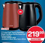 Goldair 1.7Ltr Cool Touch Stainless Steel Cordless Kettle GSDWK 1800-Each