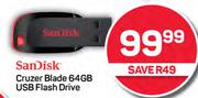 Sandisk Cruzer Blade 64GB USB Flash Drive