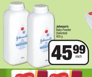 Johnson's Baby Powder (Selected)-400g Each