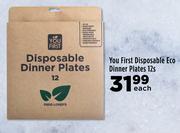 You First Disposable Eco Dinner Plates-12s Each