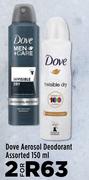 Dove Aerosol Deodorant Assorted-For 2 x 150ml