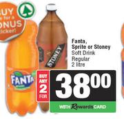 Fanta, Sprite Or Stoney Soft Drink Regular-For 2 x 2L