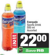 Energade Sports Drink Assorted-For 2 x 500ml