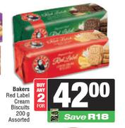 Bakers Red Label Cream Biscuits Assorted-For 2 x 200g