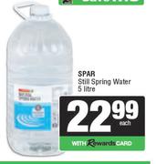 Spar Still Spring Water-5L