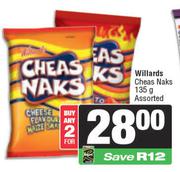 Willards Cheas Naks Assorted-For 2 x 135g