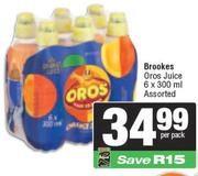 Brookes Oros Juice Assorted-6 x 300ml Per Pack
