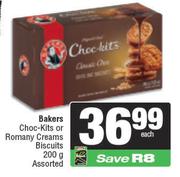 Bakers Choc Kits Or Romany Creams Biscuits Assorted-200g