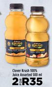 Clover Krush 100% Juice Assorted-For 2 x 500ml