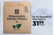 You First Disposable Eco Dinner Plates-12s Each
