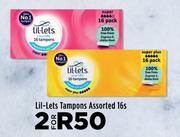 Lil-Lets Tampons Assorted-For 2 x 16s