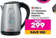 Milex Stainless Steel Kettle MSK001-1.7Ltr