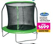 Bounceking 8Ft(2.4m) Trampoline With Steel Ring
