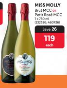 Miss Molly Brut MCC Or Petit Rose MCC-750ml Each
