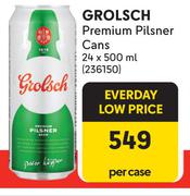 Grolsch Premium Pilsener Cans-24 x 500ml Per Case