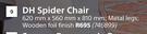 DH Spider Chair 620mm x 560mm x 810mm