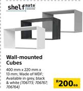 Shelfmate Wall-Mounted Cubes 400mm x 220mm x 13mm-Each