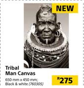 Tribal Man Canvas 650mm x 450mm