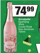 Annabelle Sparkling Wine Cuvee Rose Non Alcoholic-750ml