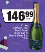 Krone Borealis Brut, Demi Rose, Brut Rose Or Nectar Demi Sec-750ml Each