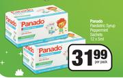 Panado Paediatric Syrup Peppermint Sachets-12 x 5ml Per Pack