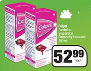 Calpol Paediatric Suspension (Strawberry Flavoured)-100ml Each