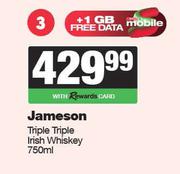 Jameson Triple Triple Irish Whisky-750ml