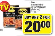 Koo Baked Beans In Tomato Sauce (Selected)-For Any 2 x 410g